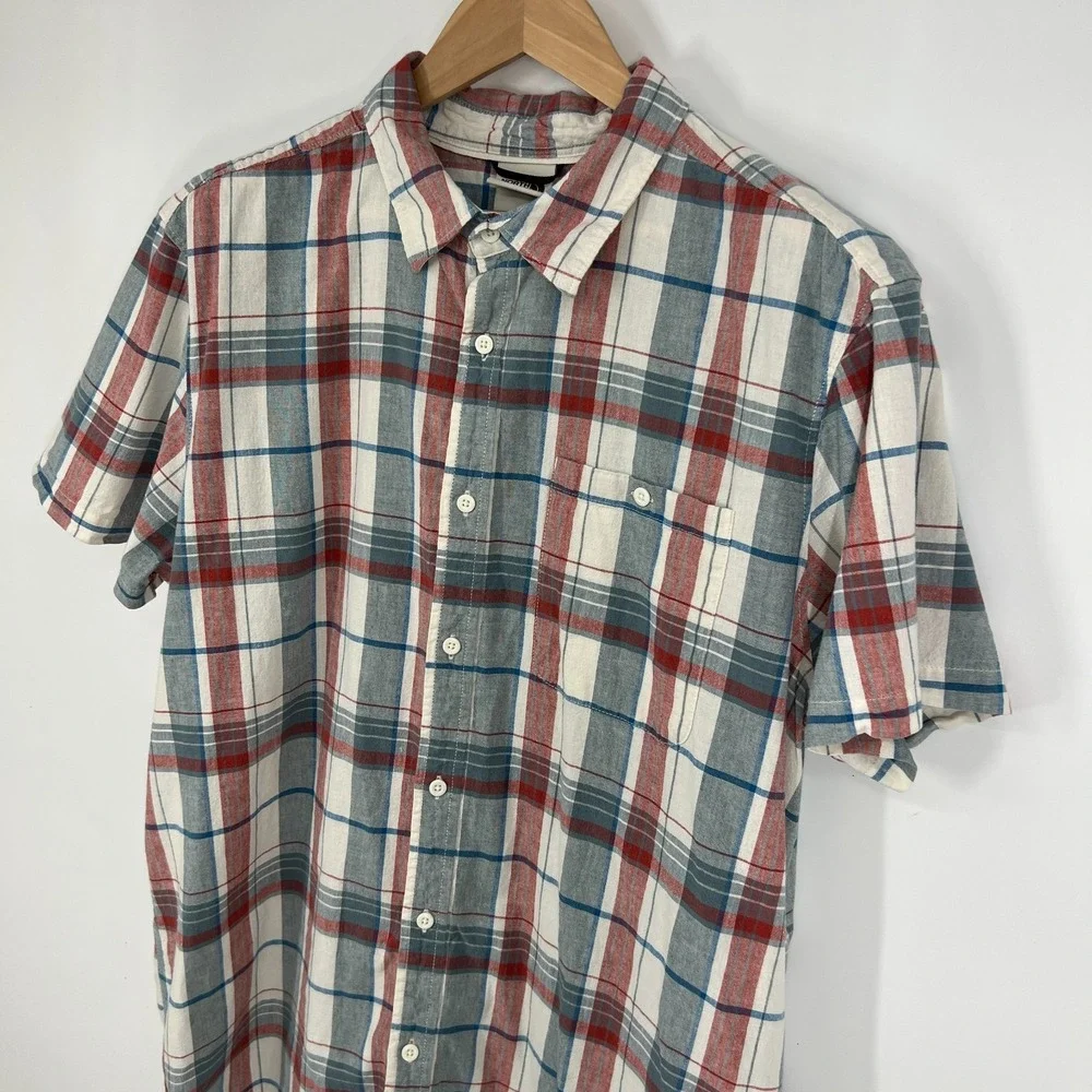 The North Face Loghill Button Down Shirt Mens‎ Size XL Multi Plaid Cotton Hemp